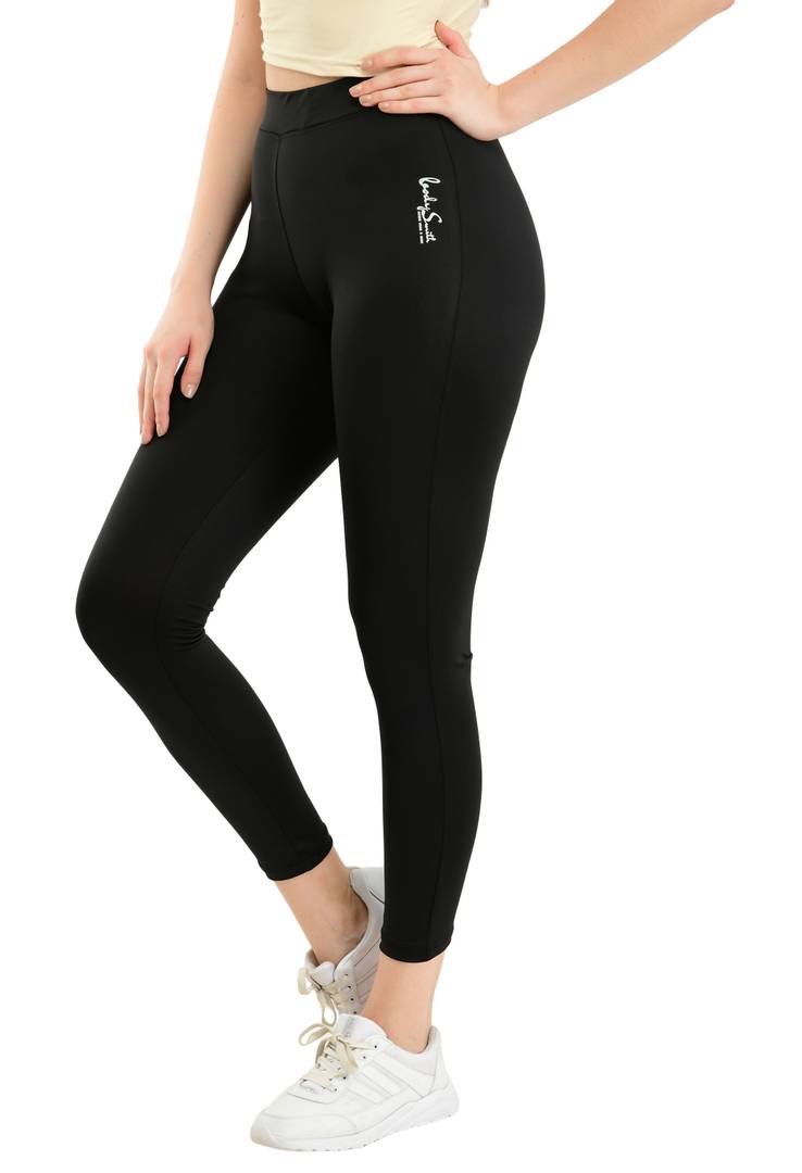 YOGA/GYM SPORTS High-Waist DRY-FIT TIGHTS (Black) - WOMEN'S ACTIVE WEAR