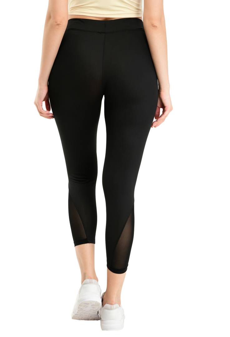 YOGA/GYM SPORTS DRY-FIT TIGHTS (BLACK) - WOMEN'S ACTIVE WEAR