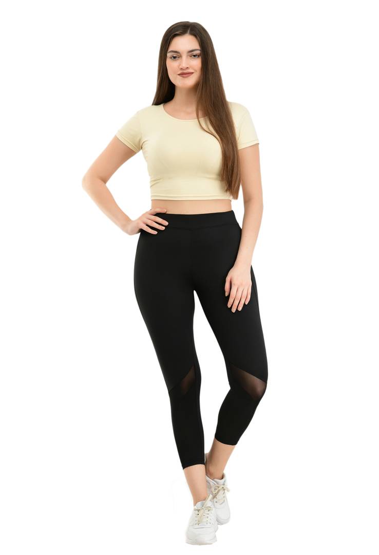 YOGA/GYM SPORTS DRY-FIT TIGHTS (BLACK) - WOMEN'S ACTIVE WEAR