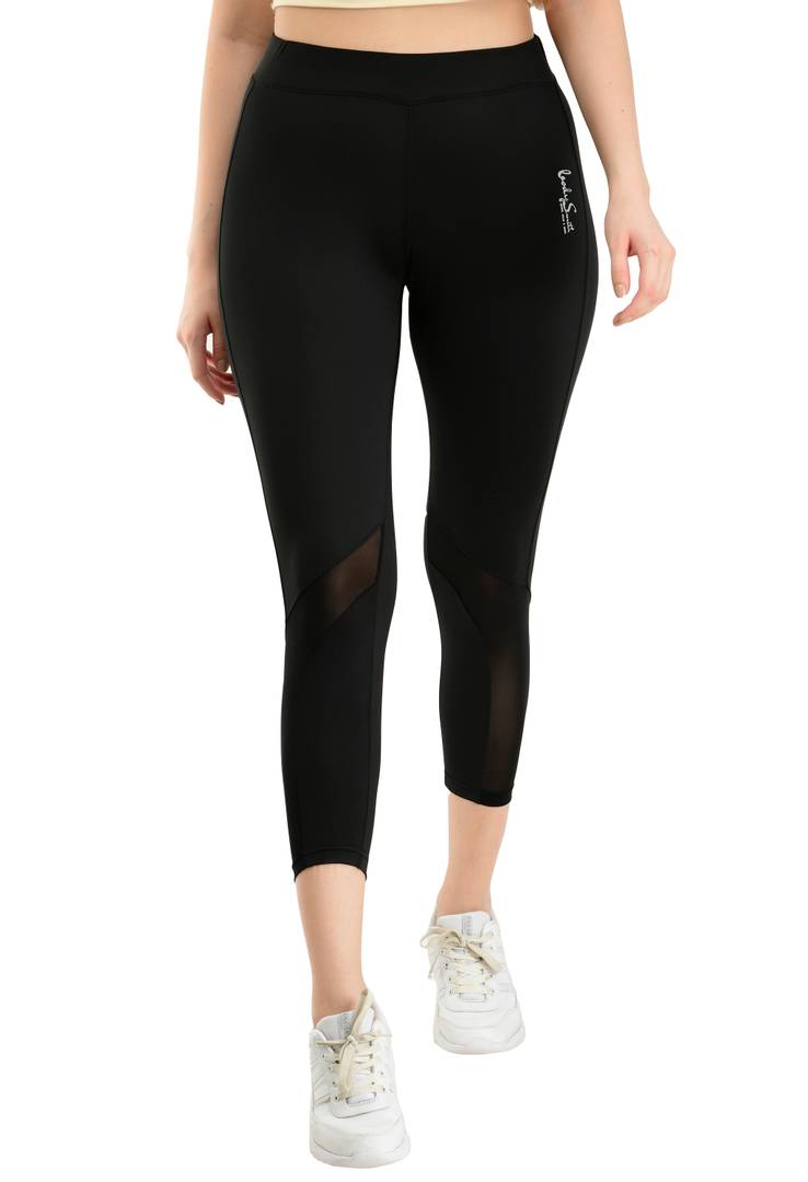 YOGA/GYM SPORTS DRY-FIT TIGHTS (BLACK) - WOMEN'S ACTIVE WEAR