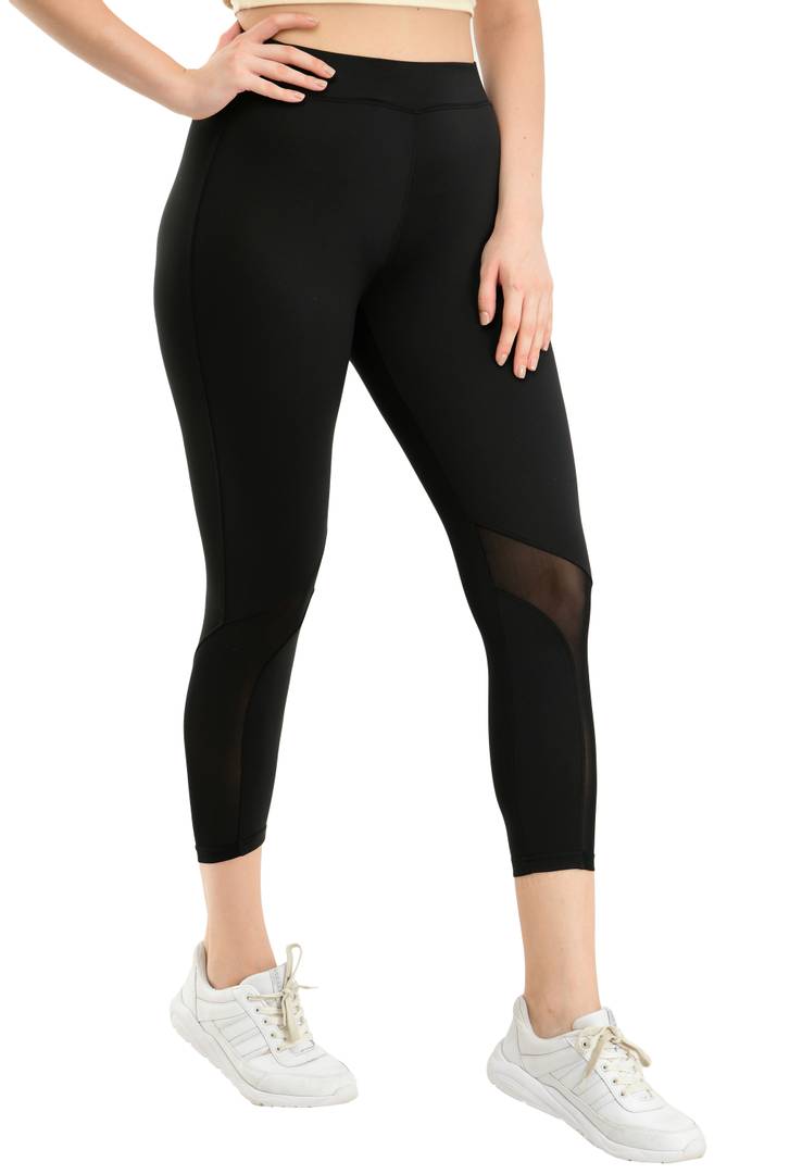 YOGA/GYM SPORTS DRY-FIT TIGHTS (BLACK) - WOMEN'S ACTIVE WEAR