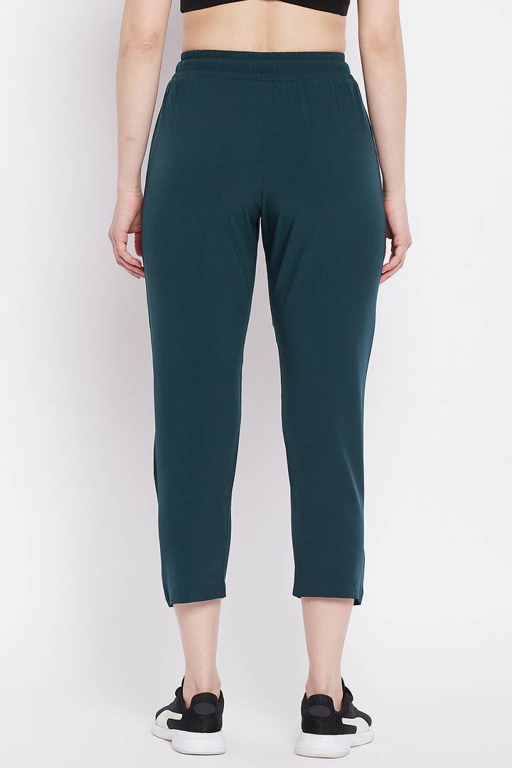 Clovia Elegant Blue Polyester Solid Tights For Women And Girls