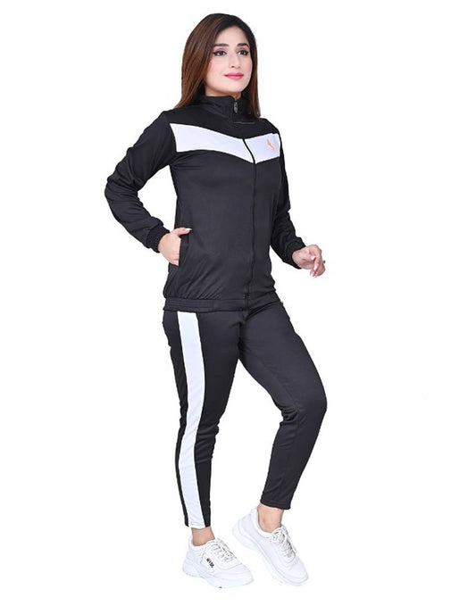 Tracksuit Black (White Striped)